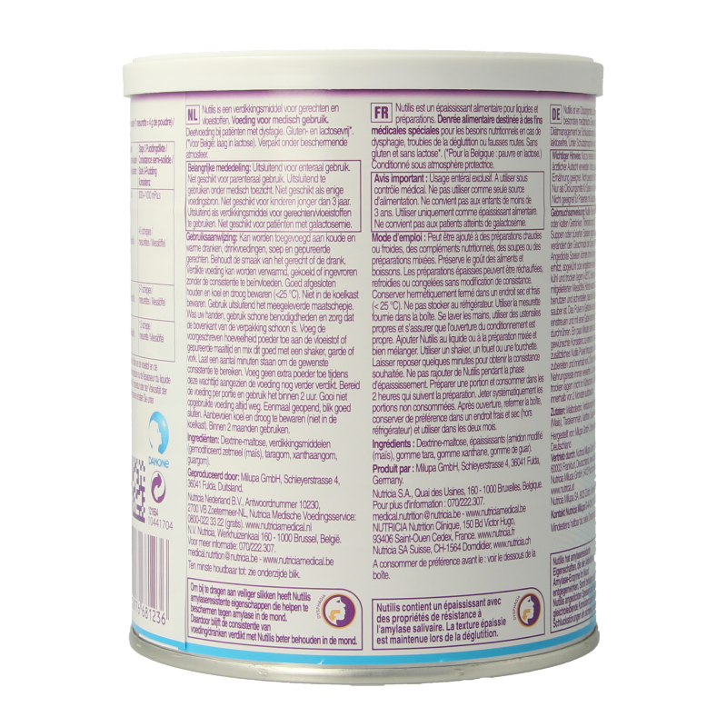 Nutricia Nutilis medical dietary supplement in 300g container, creamy nutritional powder for specialized medical use