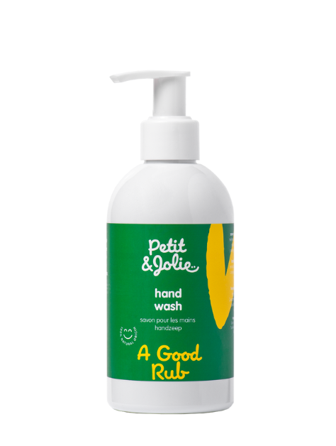 Petit et Jolie baby and toddler hand soap bottle, 250ml, with gentle formula suitable for delicate skin.