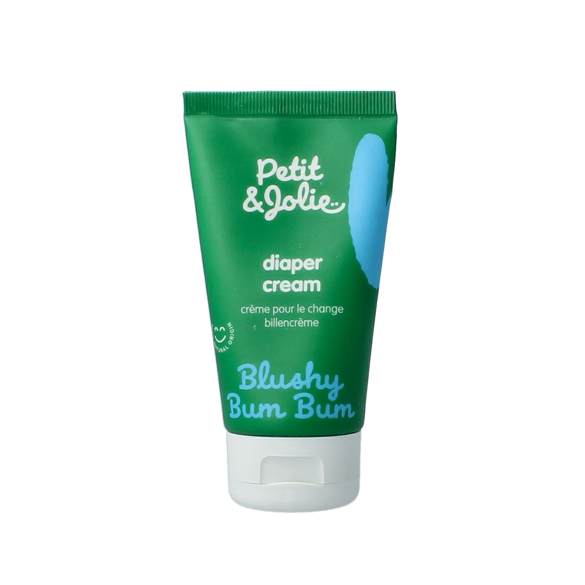 Petit et Jolie diaper cream zinc ointment in a 75ml tube for baby and toddler skin care, featuring a gentle, protective formula.