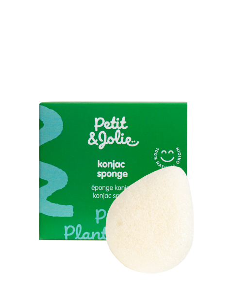Petit et Jolie baby konjac sponge in 4g, gentle skincare tool for infants and toddlers, soft and natural cleansing product.