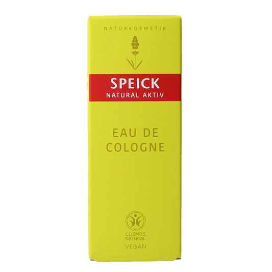 Speick Natural Eau de Cologne 100ml bottle with sleek design, showcasing the herbal fragrance product by Speick.