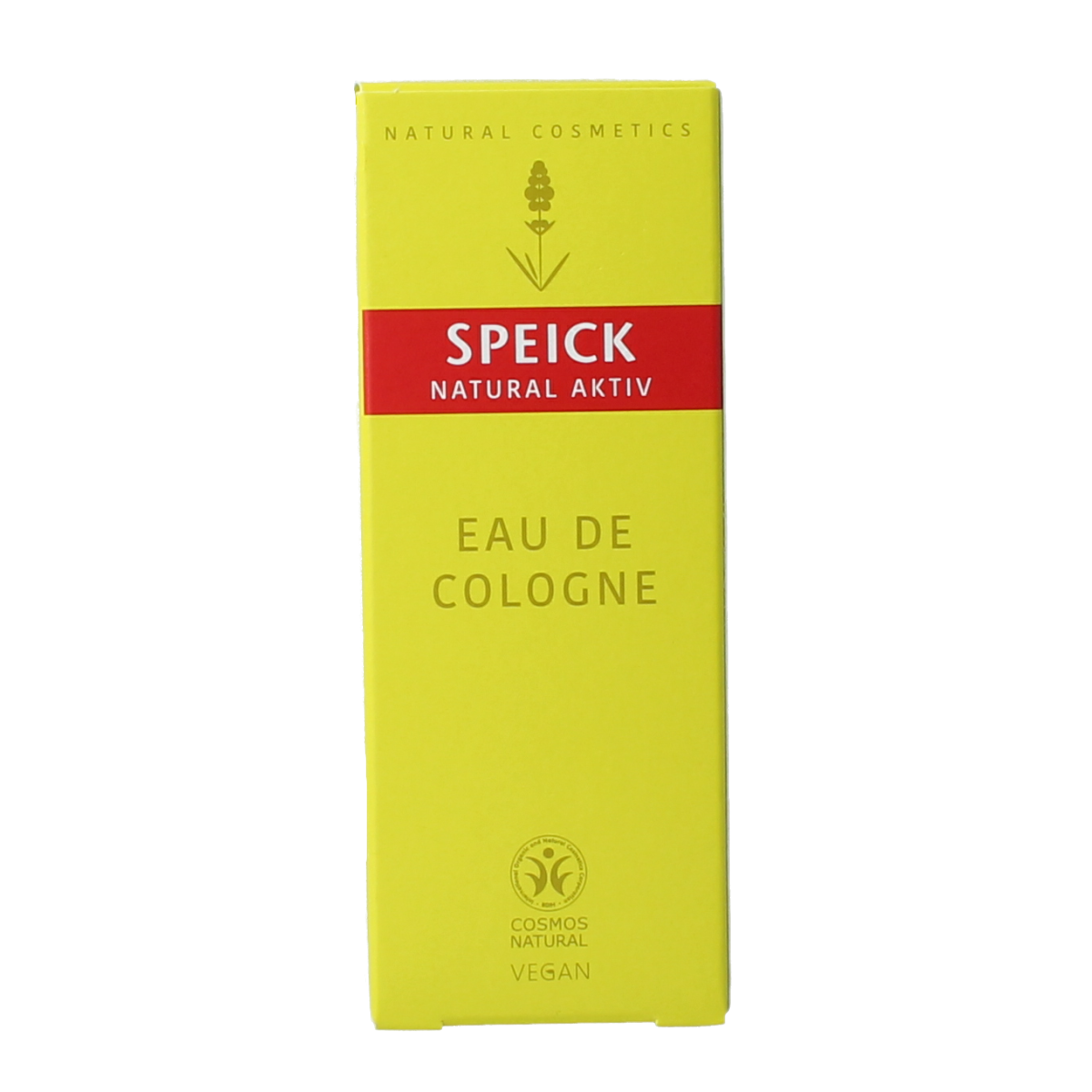 Speick Natural Eau de Cologne 100ml bottle with a sleek design, showcasing the herbal fragrance and brand logo.