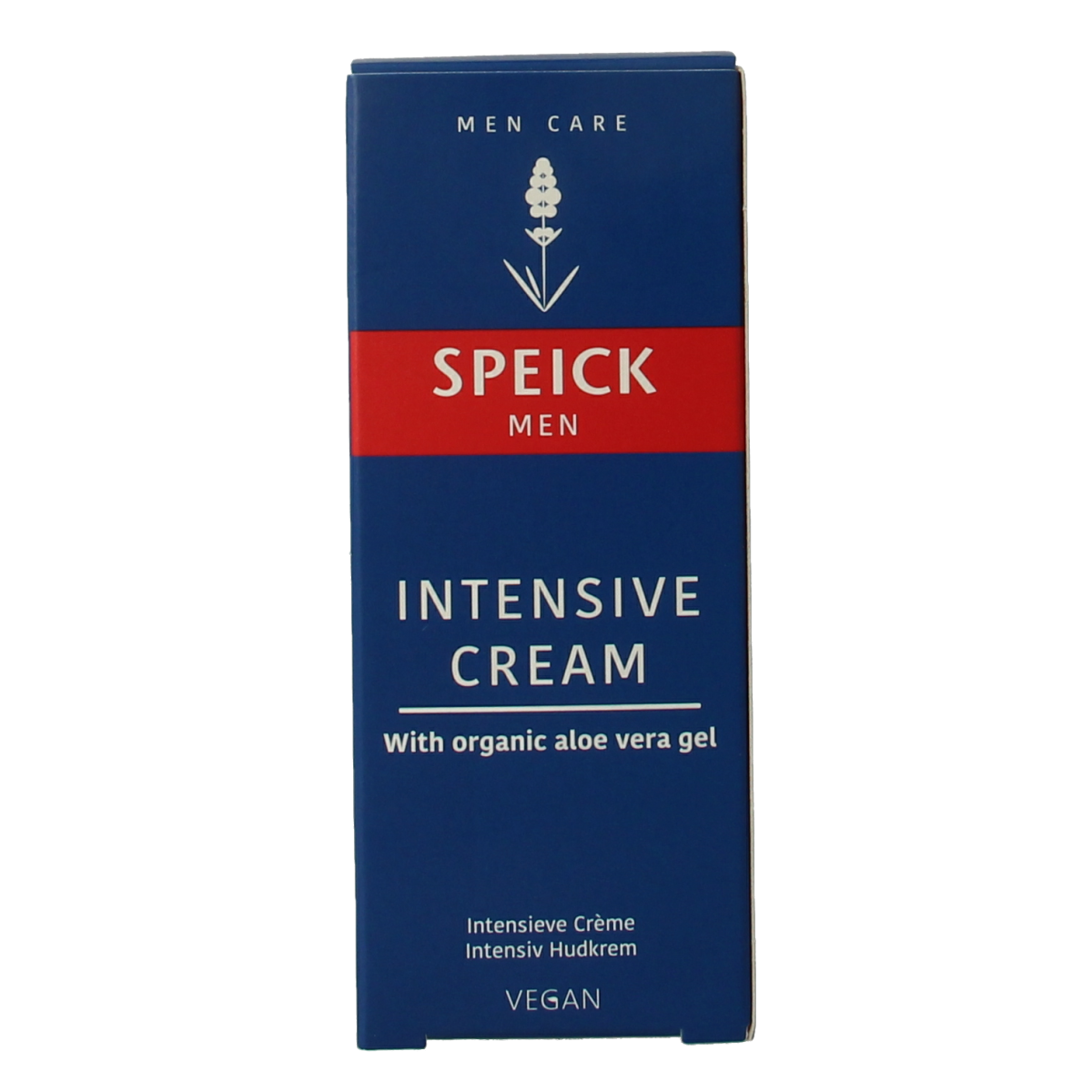 Speick Men intensive body cream in 50ml tube, moisturizing and nourishing skincare product for men's body care.