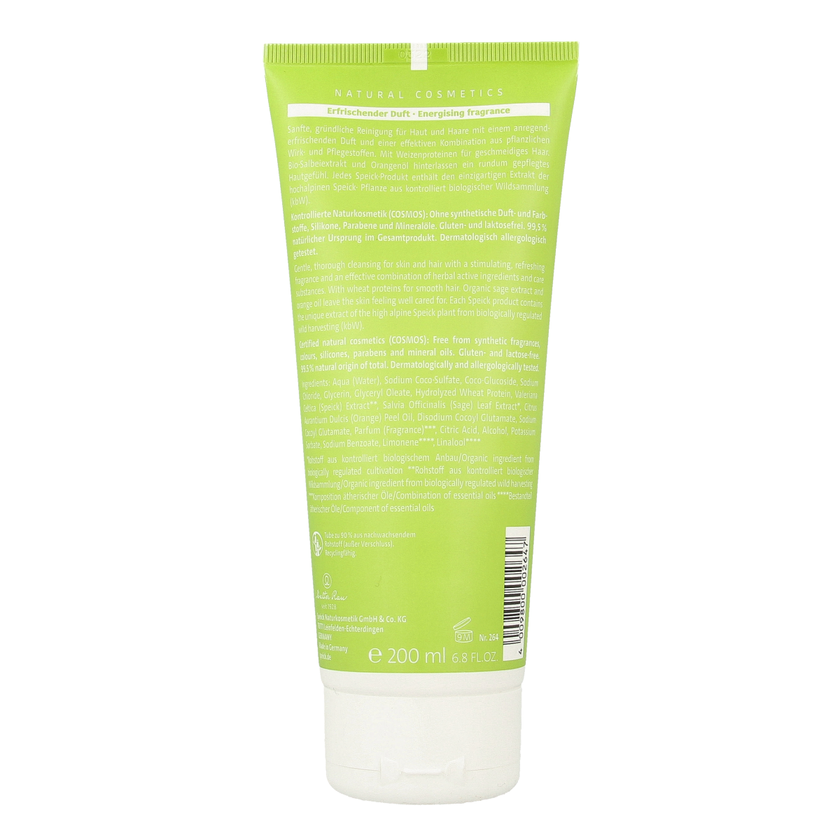 Speick natural aktiv douchegel in 200ml bottle, gentle shower gel with natural ingredients for refreshing skin cleansing.