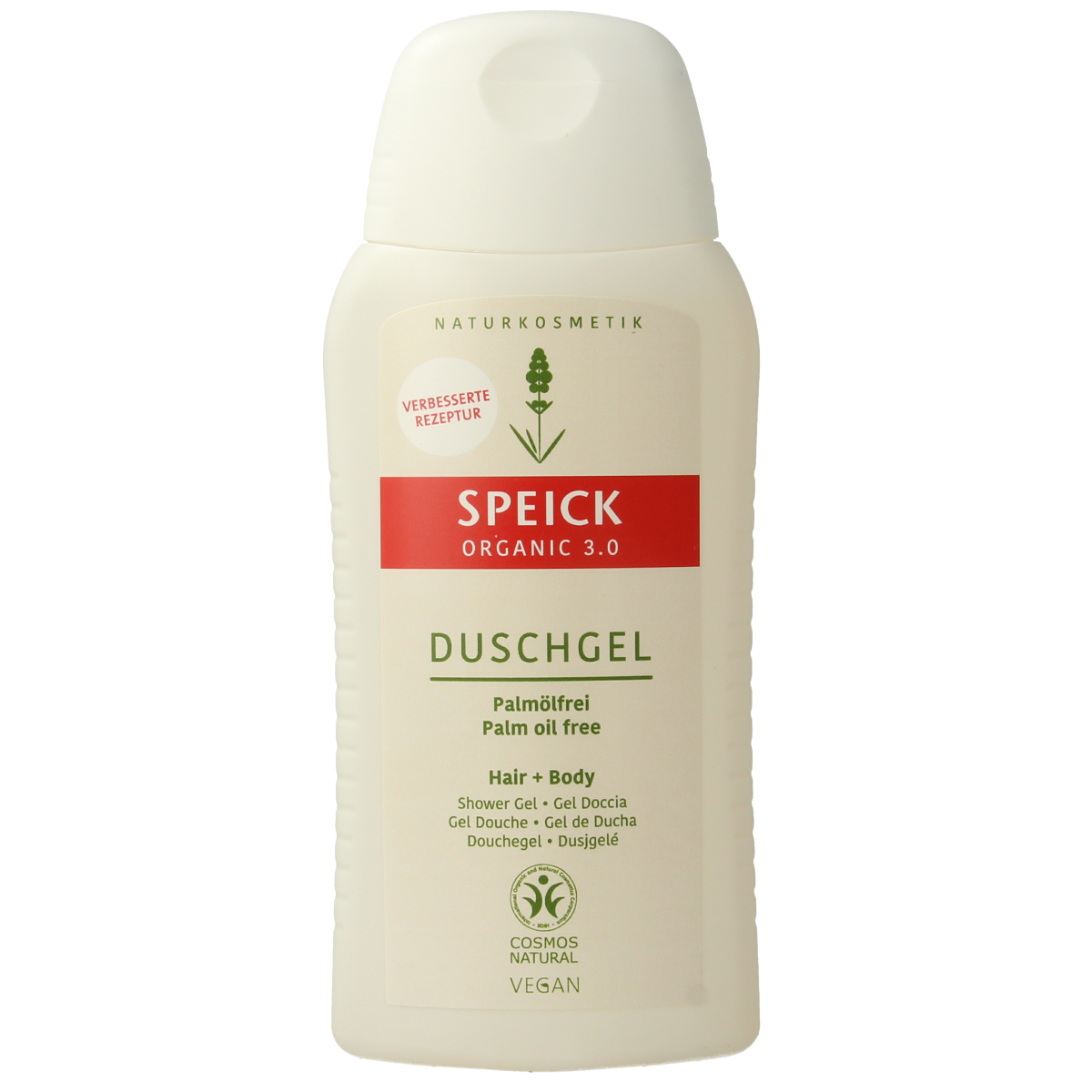 Speick organic douchegel in 200ml bottle, natural body care product with a clean, minimalist design featuring the Speick brand logo.