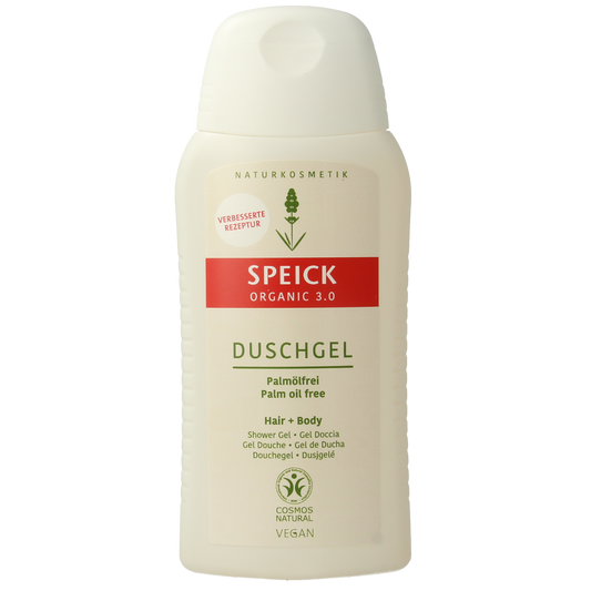 Speick organic douchegel in 200ml bottle, natural body care product with a clean, minimalist design featuring the Speick brand logo.