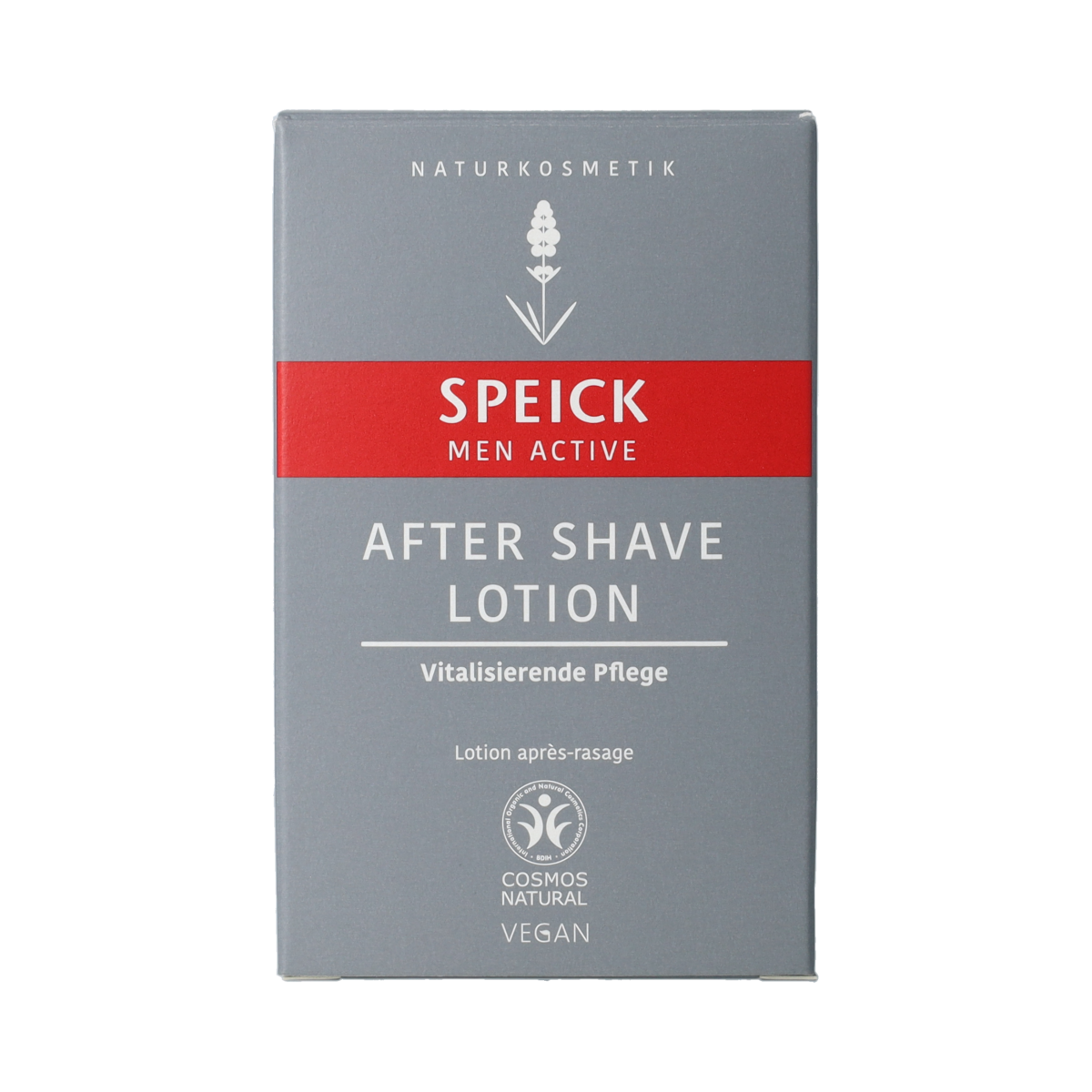 Speick Man Active aftershave lotion in 100ml bottle, facial skincare product with soothing and refreshing effects.