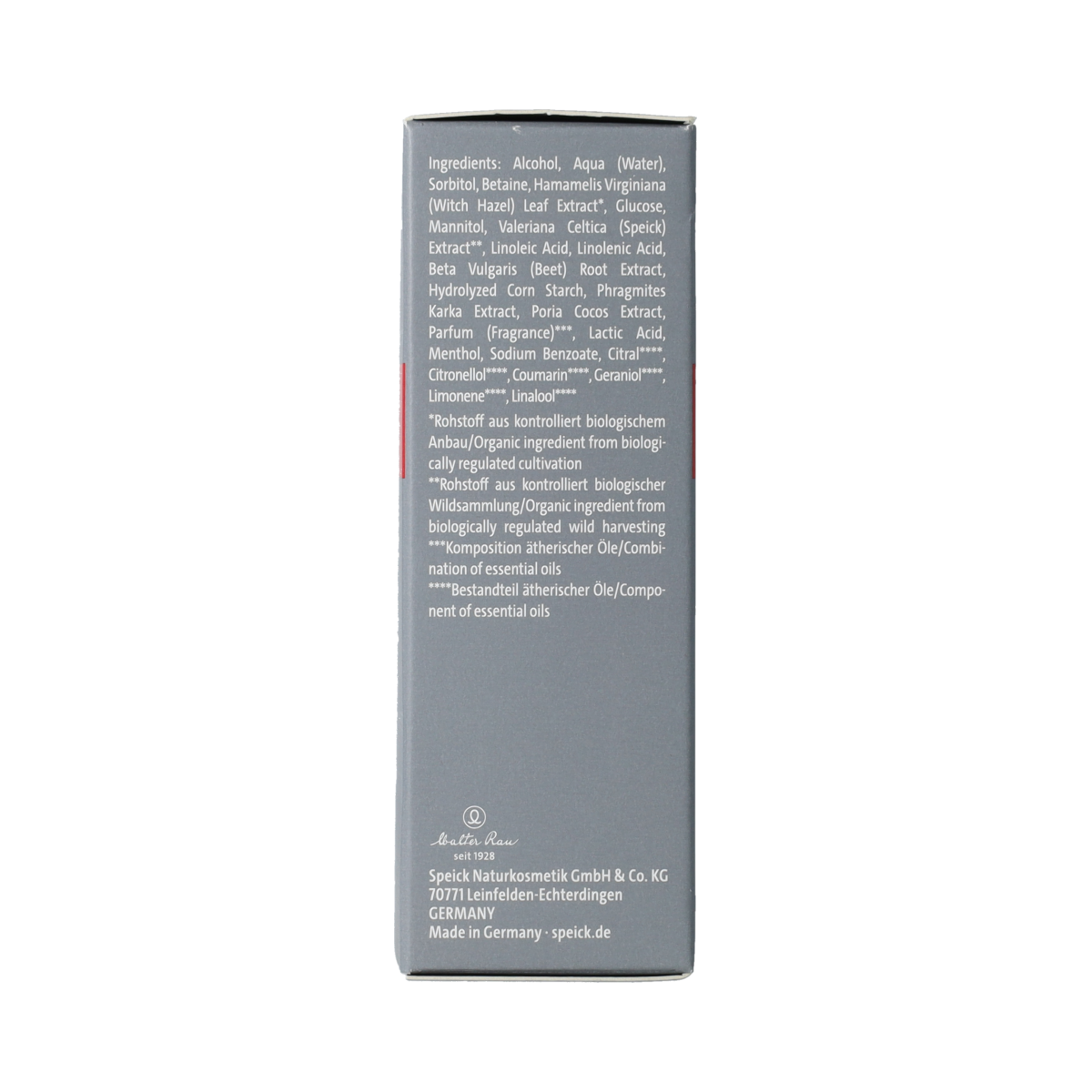 Speick Man Active aftershave lotion in 100ml bottle, facial care product for soothing men's skin after shaving.