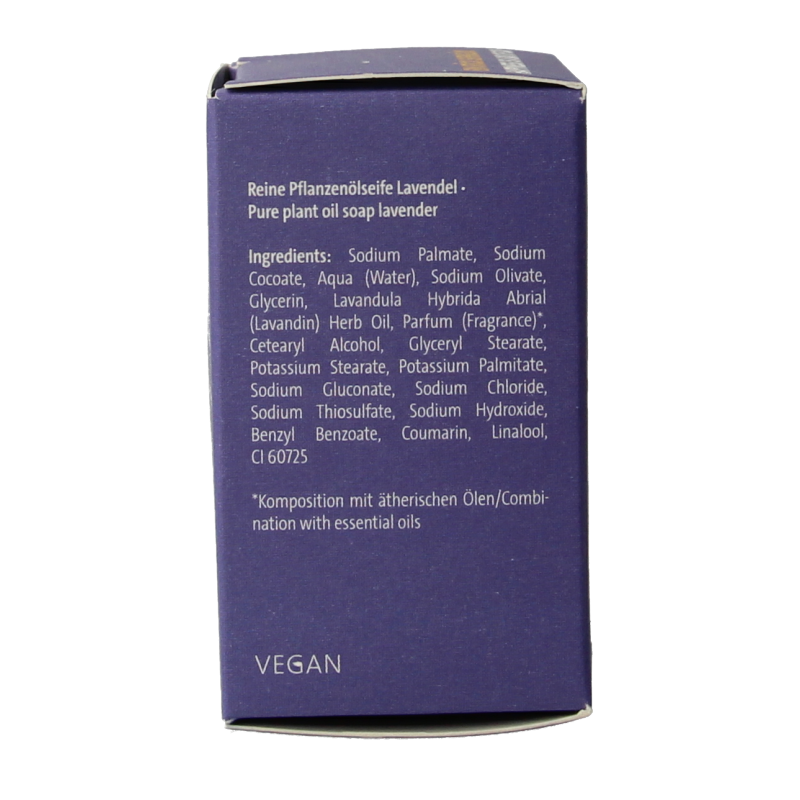 Speick Lavendel zeep in doosje, 100 gram, natural lavender-scented soap with branding and packaging visible.