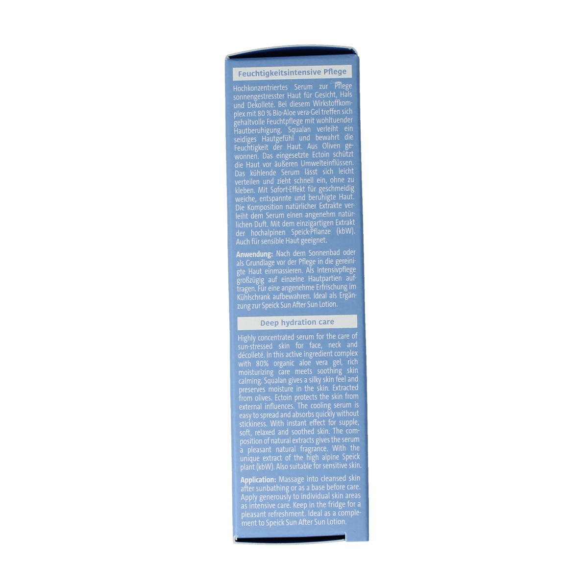 Speick Bio After Sun Facial Serum, 30ml, with soothing ingredients, designed for skin recovery after sun exposure.