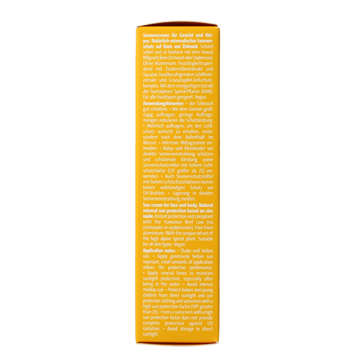 Speick bio SPF 30 sun cream in 60ml tube, with sun protection for face and body, featuring natural ingredients.