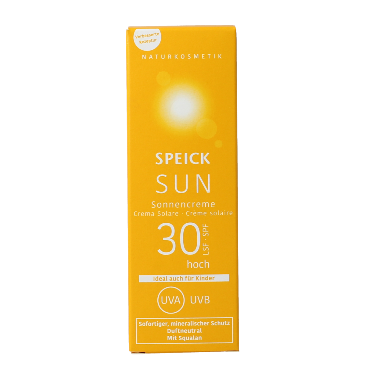 Speick bio SPF 30 sun cream in 60ml tube, featuring natural ingredients and protective sun care for skin.