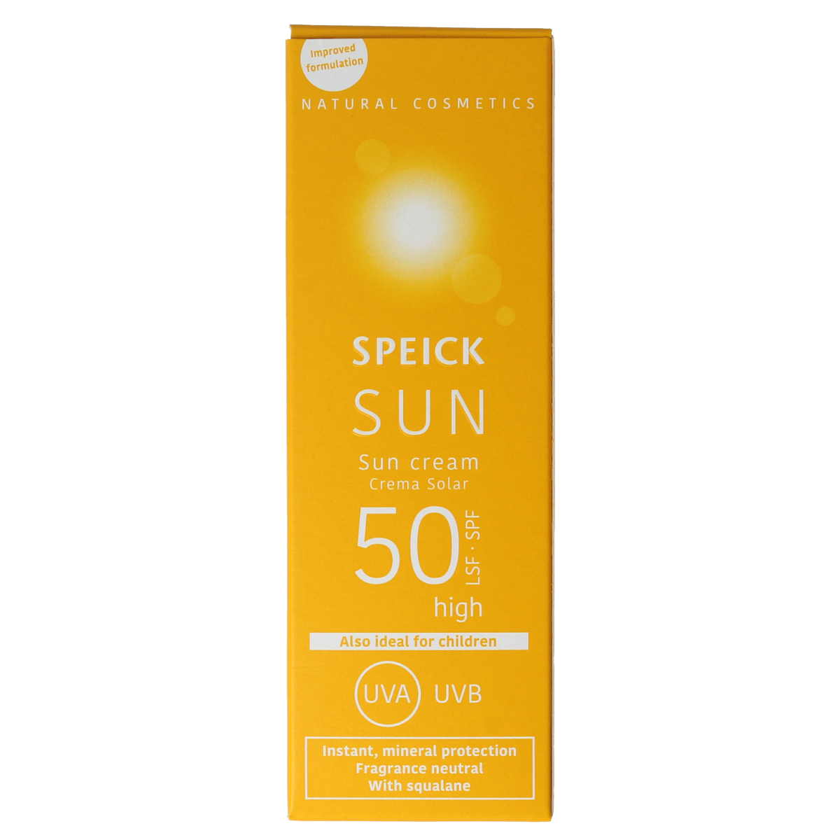 Speick Sun zonnecreme factor 50 bio in 60ml tube, protective sunscreen with natural ingredients for outdoor sun protection.