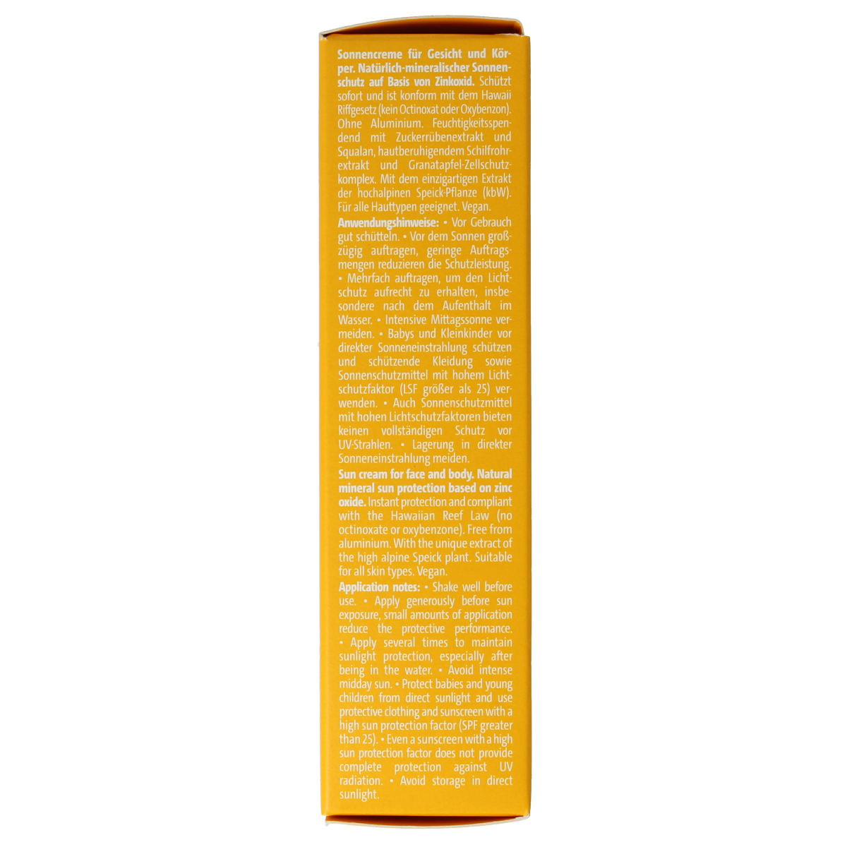 Speick Sun zonnecreme SPF 50 bio, 60ml, with sun protection cream in a tube, featuring natural ingredients and broad-spectrum SPF.