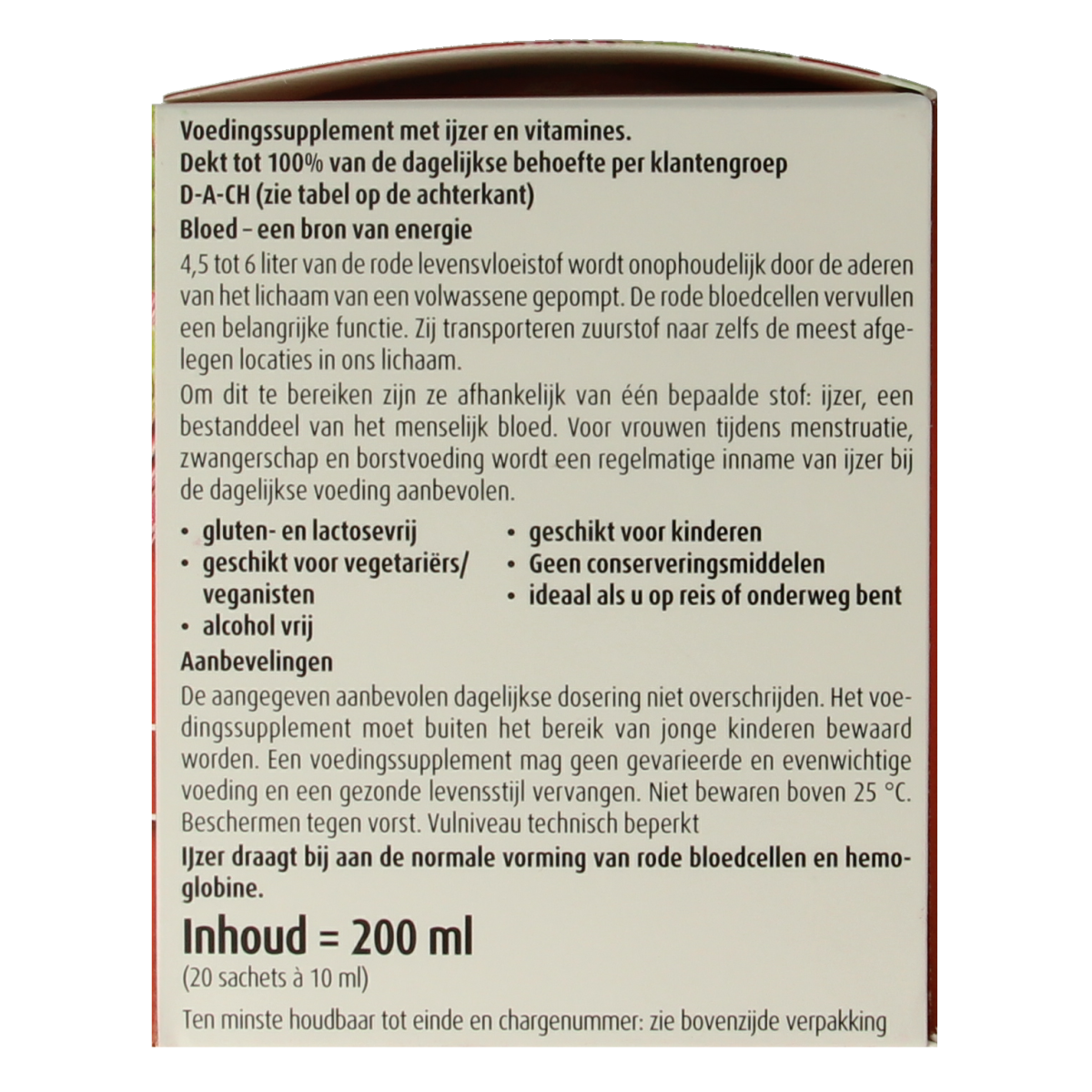 Hubner Iron Vital liquid iron supplement in 20 10ml bottles, natural mineral supplement for iron deficiency.