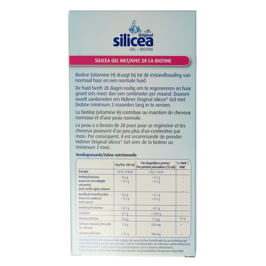 Hubner Silicea silicium gel + biotine 500.00 Milliliter