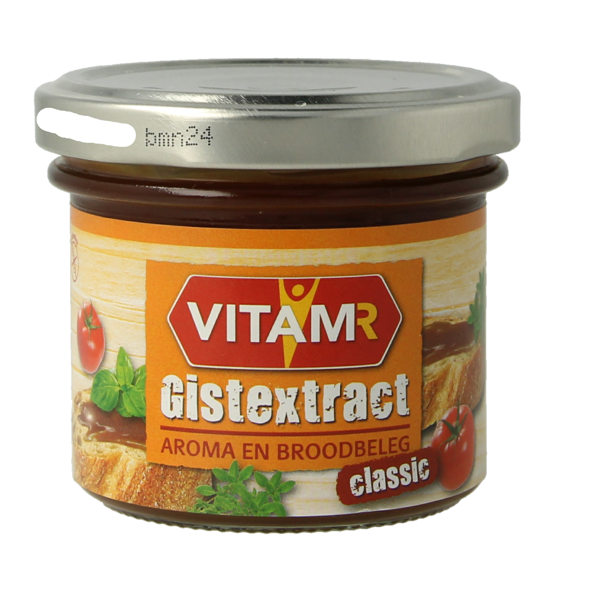 Vitam Gistextract 125g jar of seasoning and flavor enhancer, with a clear label and lid, used in cooking and food preparation.