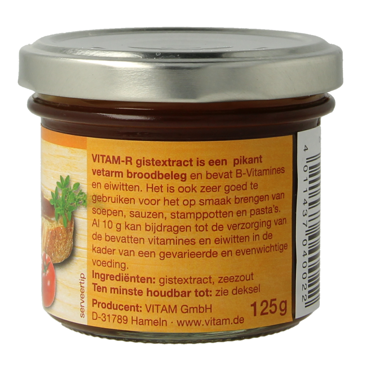 Vitam Gistextract 125g jar, a popular seasoning and flavor enhancer from Vitam, shown in a close-up image.