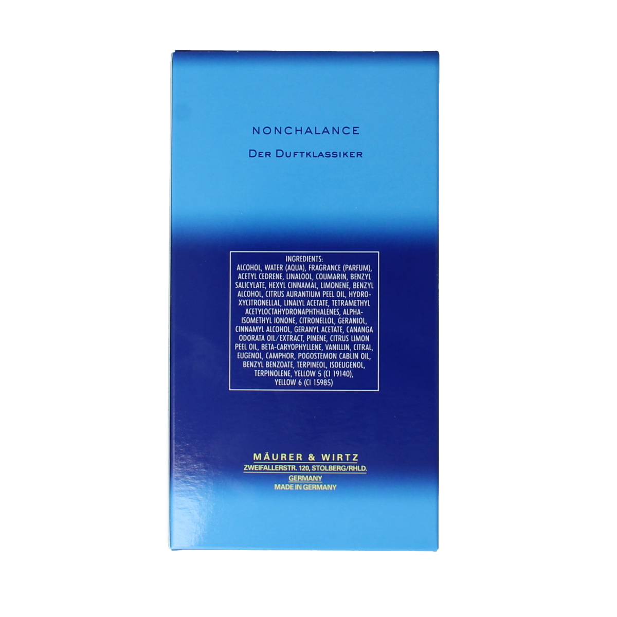 Nonchalance Eau de Toilette natural spray 30ml, elegant fragrance bottle with minimalist design and clear label.