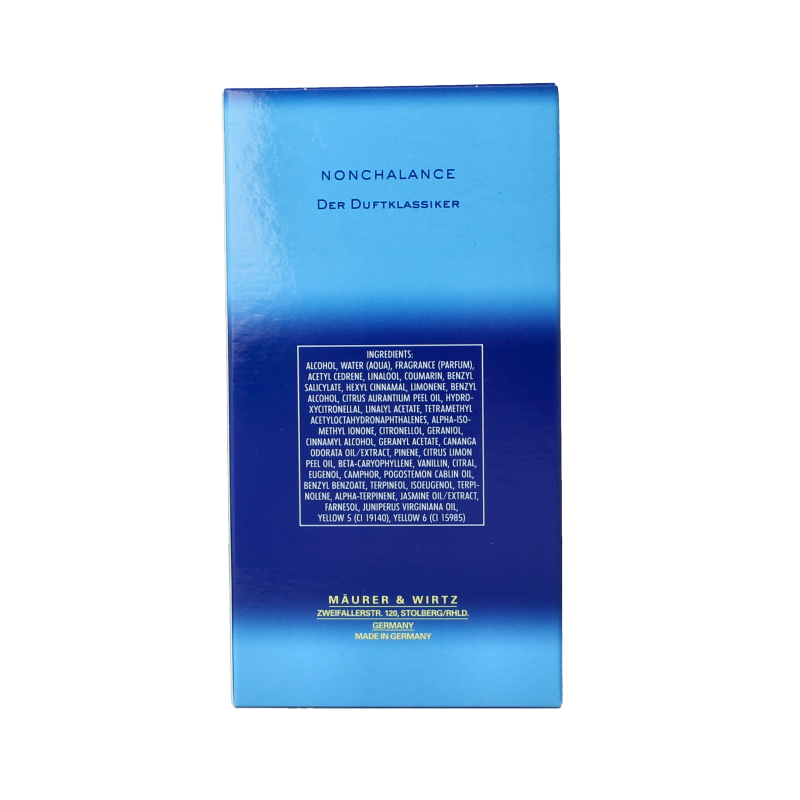 Nonchalance Eau de Parfum natural spray 30ml bottle, elegant fragrance with floral and woody notes, for women and men.