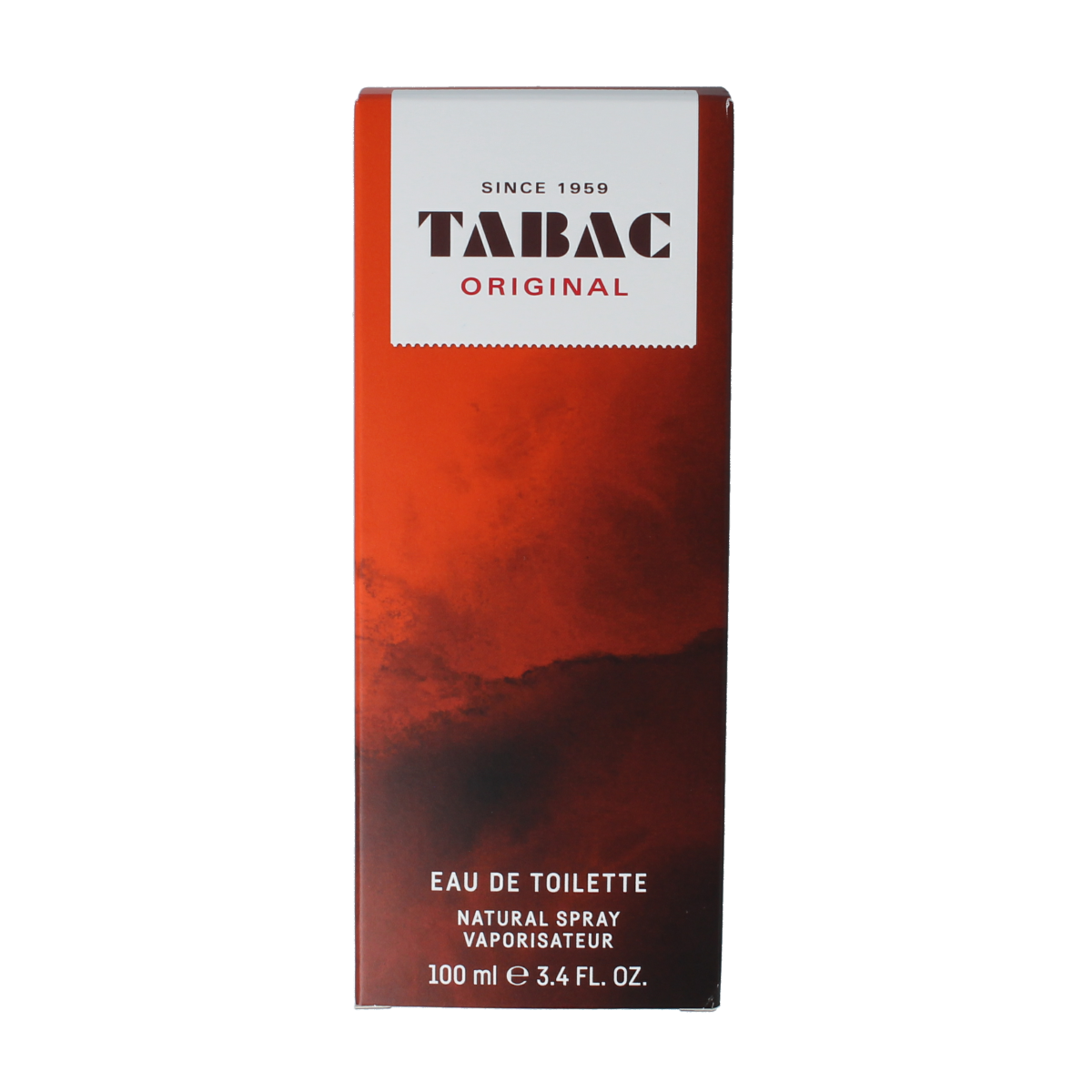 Tabac Original eau de toilette natural spray 100ml bottle with classic label and packaging, showcasing the men's fragrance.