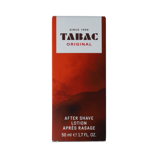Tabac after shave lotion bottle, 50ml, with classic label, designed for men’s grooming and post-shaving care.