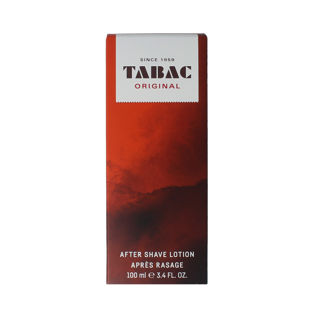 Tabac Original aftershave lotion in a 100ml bottle, suitable for shaving and grooming, with classic packaging and branding.
