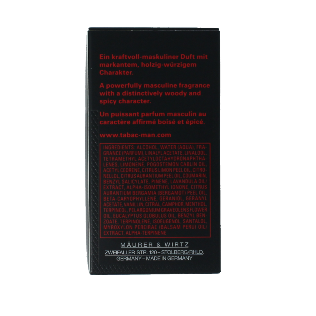 Tabac Man eau de toilette natural spray, 50ml bottle, featuring sleek packaging and masculine fragrance design.
