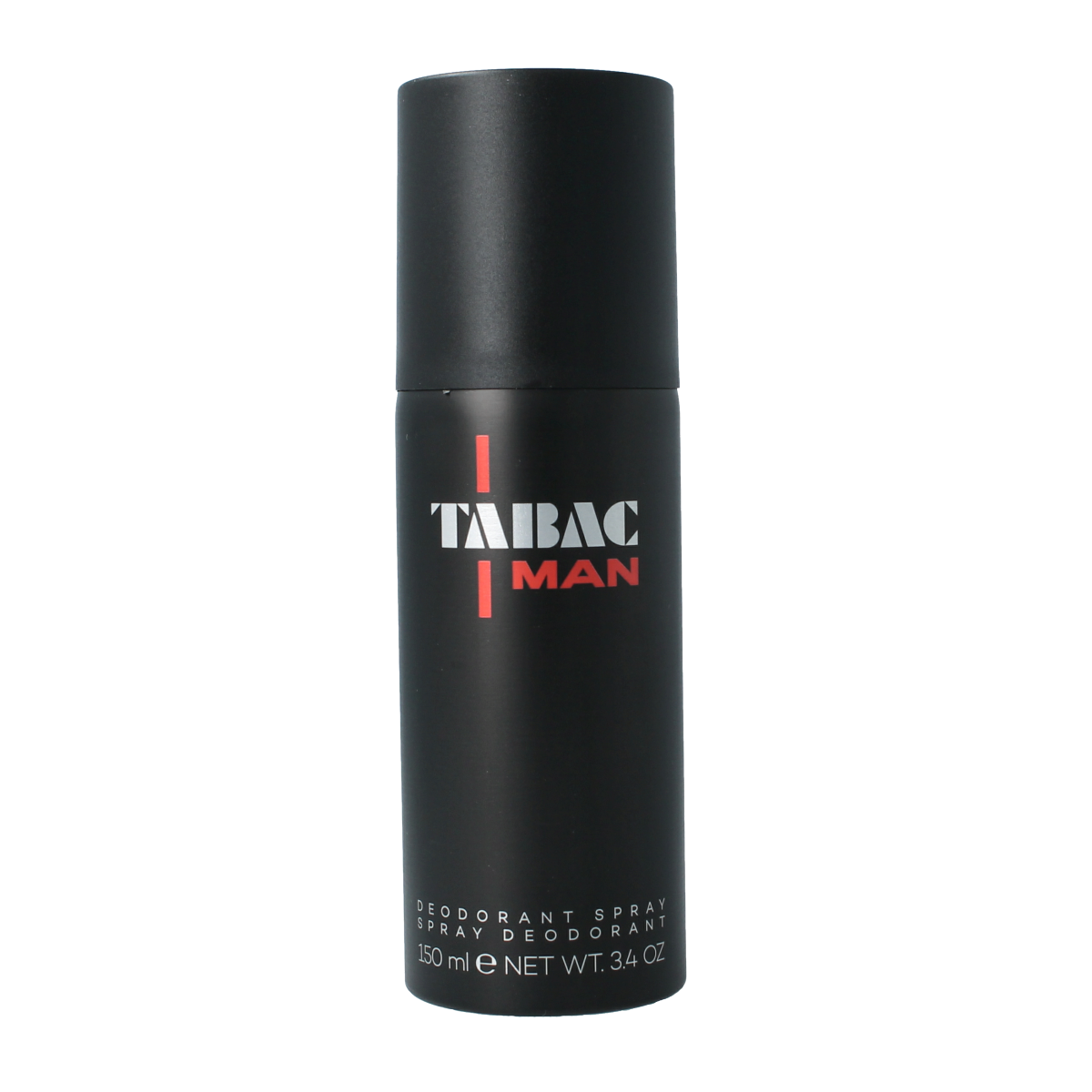 Tabac Man deodorant spray 150ml bottle with a sleek design, featuring the Tabac logo and a white and blue color scheme.