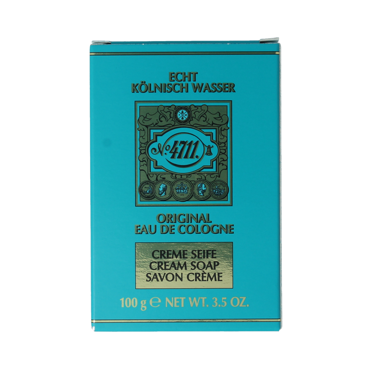 4711 Eau de Cologne soap box, 100g, featuring classic 4711 branding and elegant packaging, ideal for luxury soap enthusiasts.