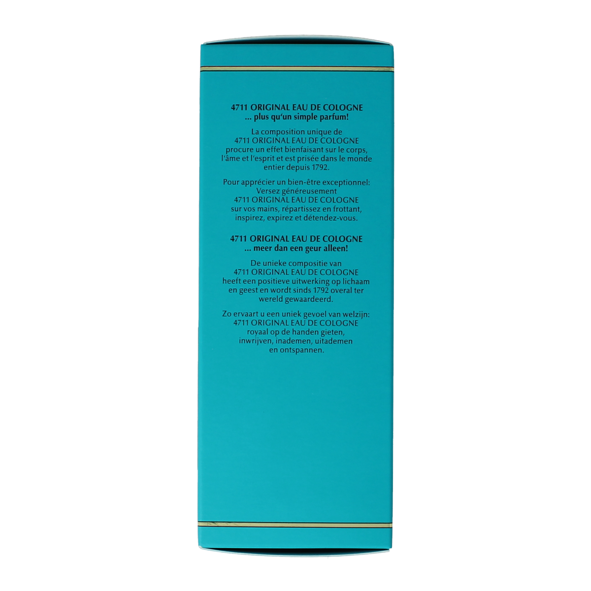 4711 Eau de Cologne Molanus bottle with 150ml in folding box, showcasing the classic fragrance and elegant packaging.