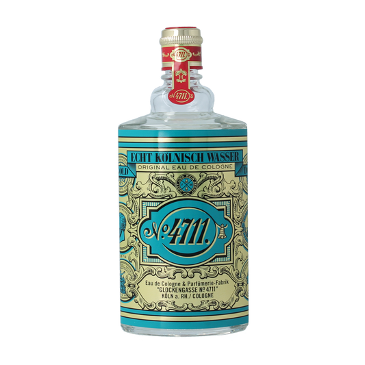 4711 Eau de Cologne bottle, 150ml, with classic glass design, showcasing the iconic fragrance and branding.