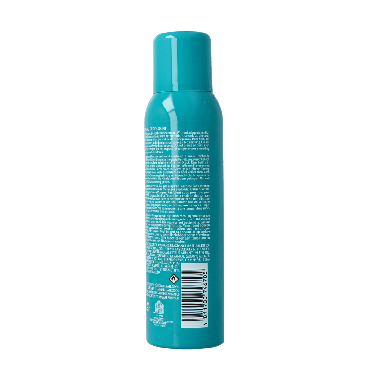 4711 Eau de Cologne deodorant spray, 150ml, featuring a sleek bottle design and refreshing scent.