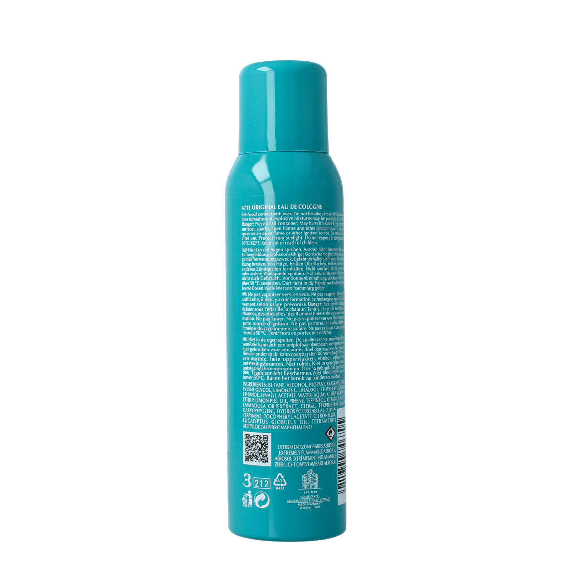 4711 Eau de Cologne deodorant spray in 150ml bottle, featuring classic fragrance and refreshing scent.