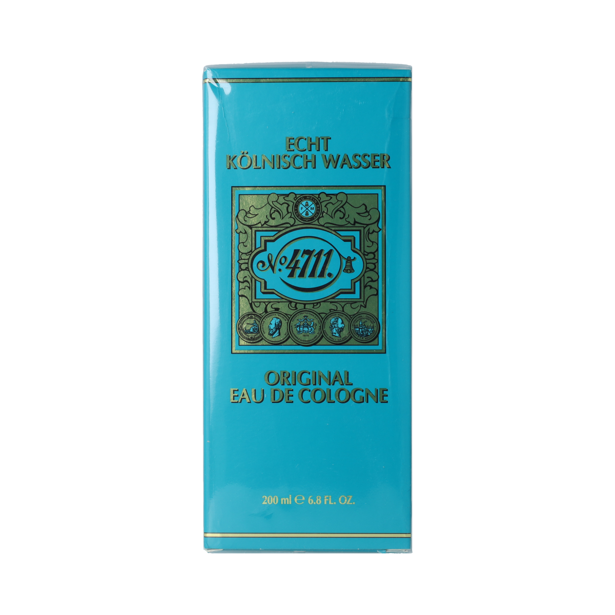 4711 Eau de Cologne bottle in folding box, 200ml, with classic glass design and clear label featuring the 4711 logo.