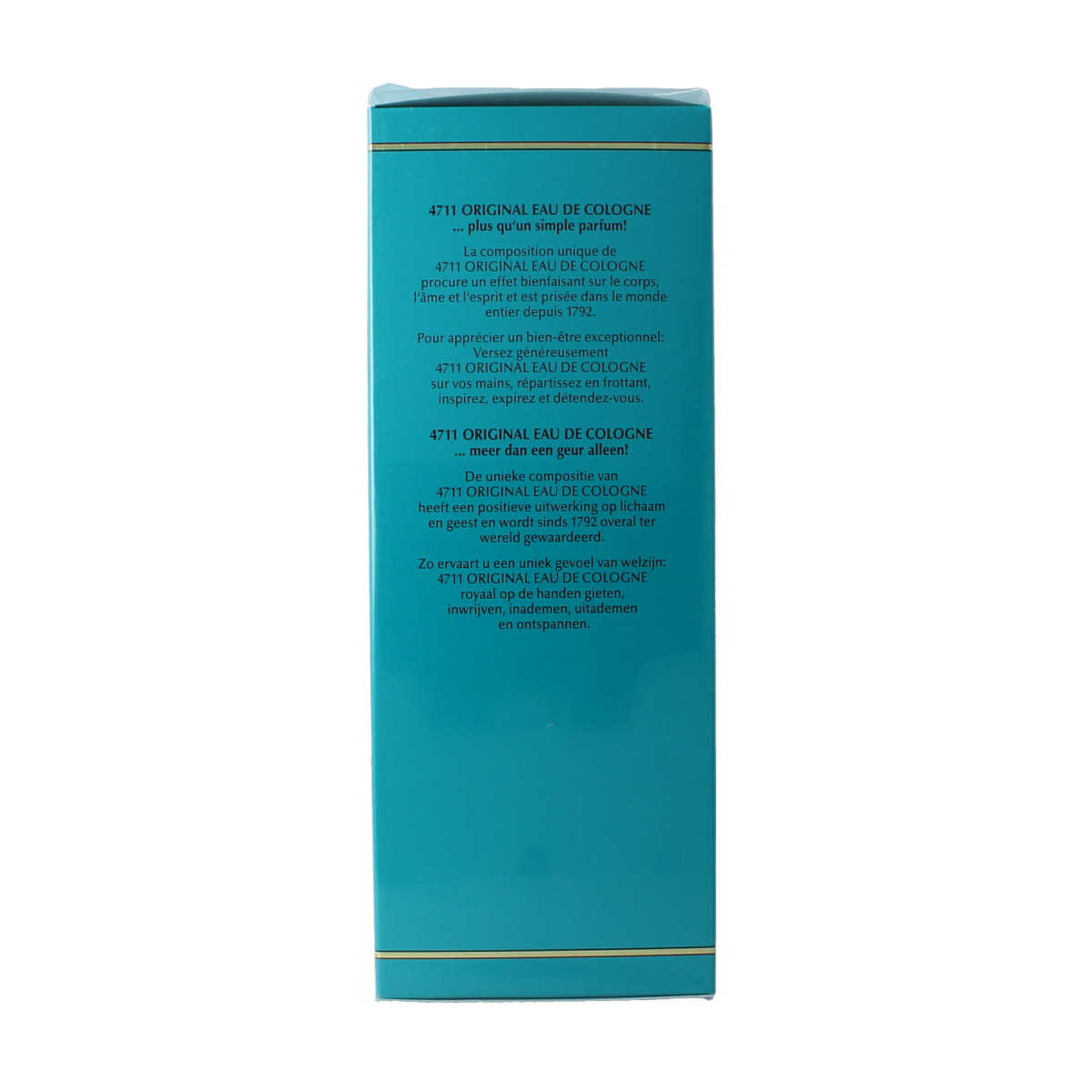 4711 Eau de Cologne flacon with 400ml size, featuring a classic glass bottle with elegant design and 4711 branding.