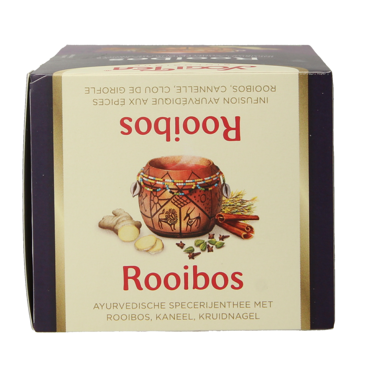 Yogi Tea Rooibos bio tea bags in a box, natural herbal infusion, caffeine-free, with 17 tea bags for soothing tea experience.
