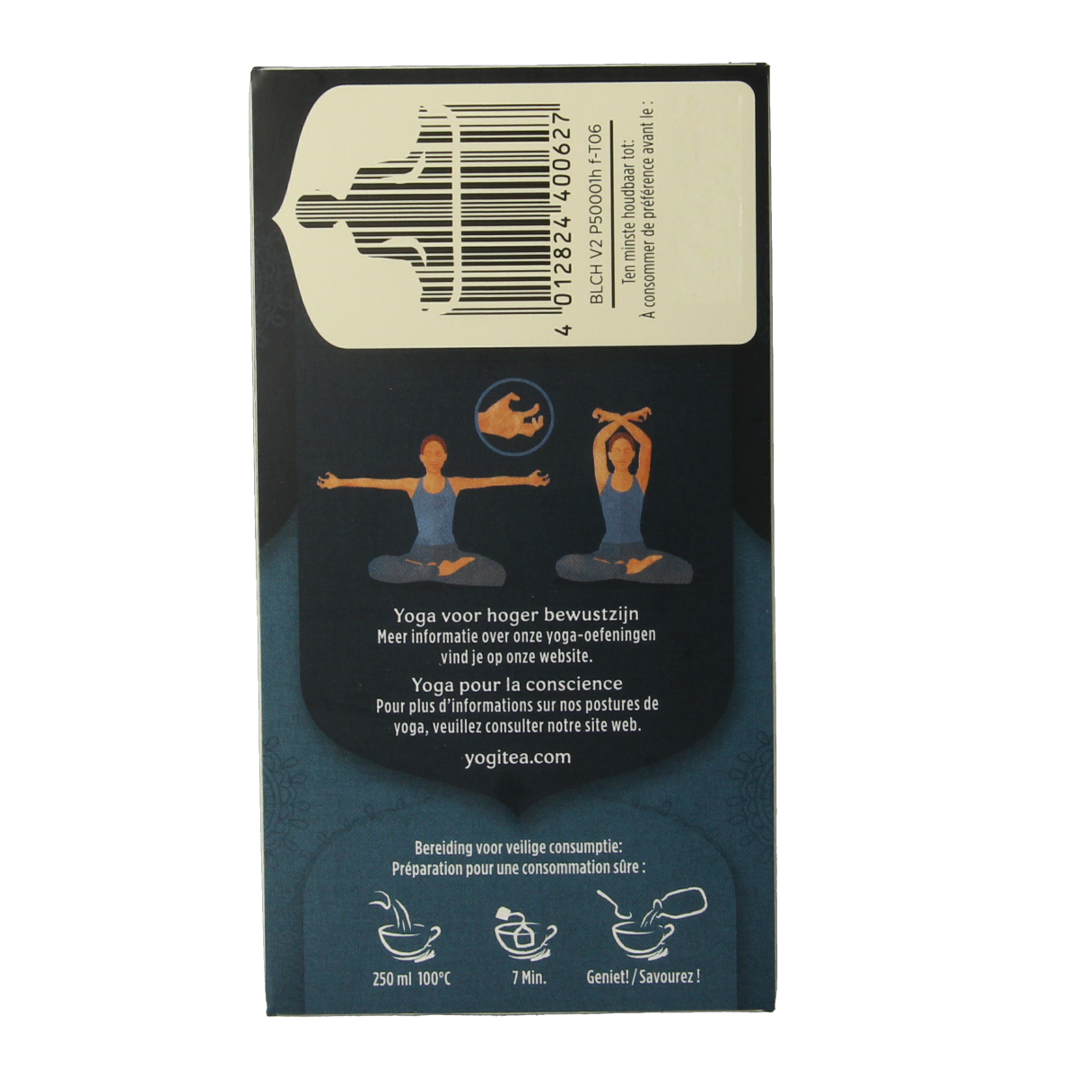 Organic Yogi Tea Black Chai with 17 tea bags, featuring aromatic black tea blend in a colorful package.
