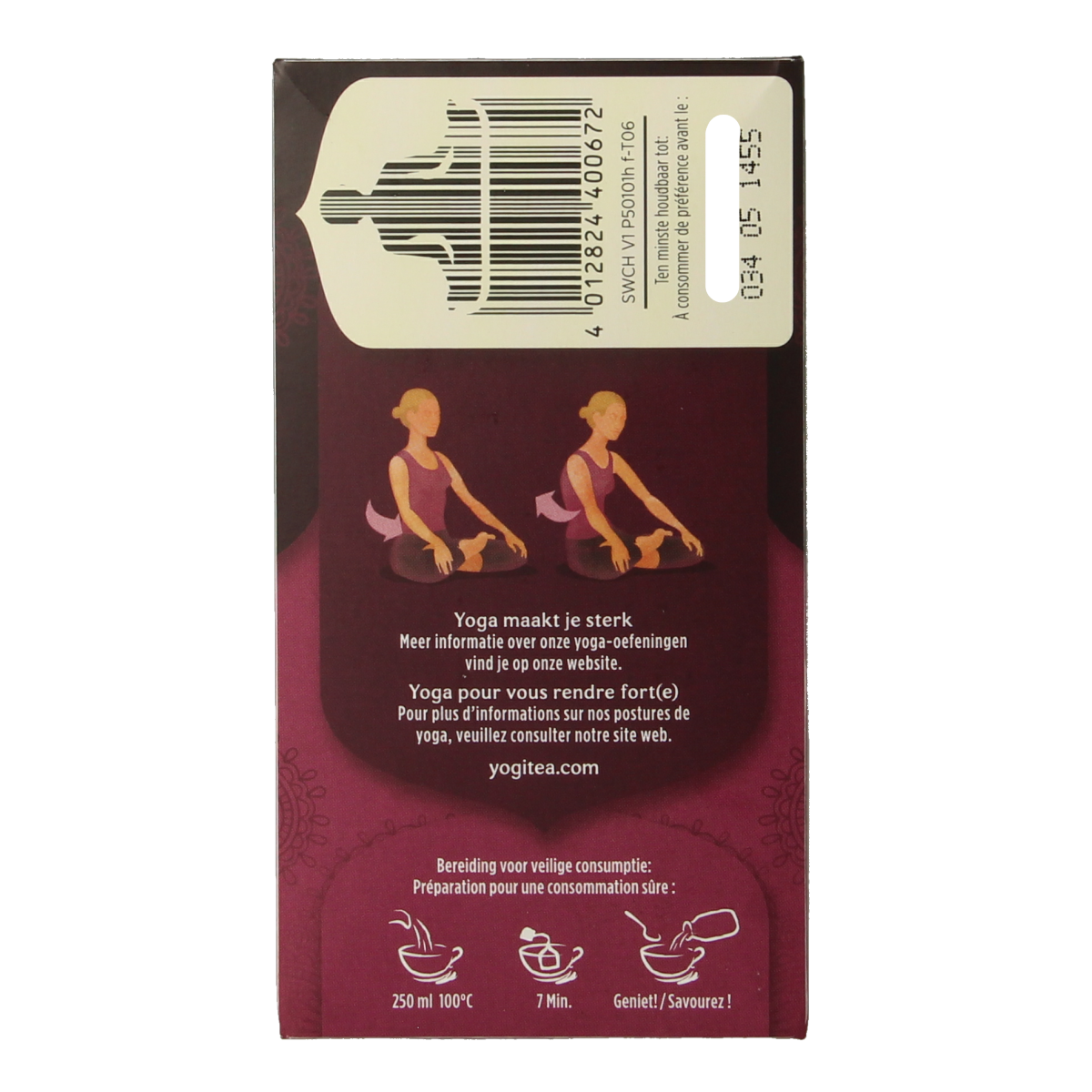Organic Yogi Tea Sweet Chai with 17 tea bags, featuring a warm, spicy blend of herbs and spices in a natural, inviting packaging.