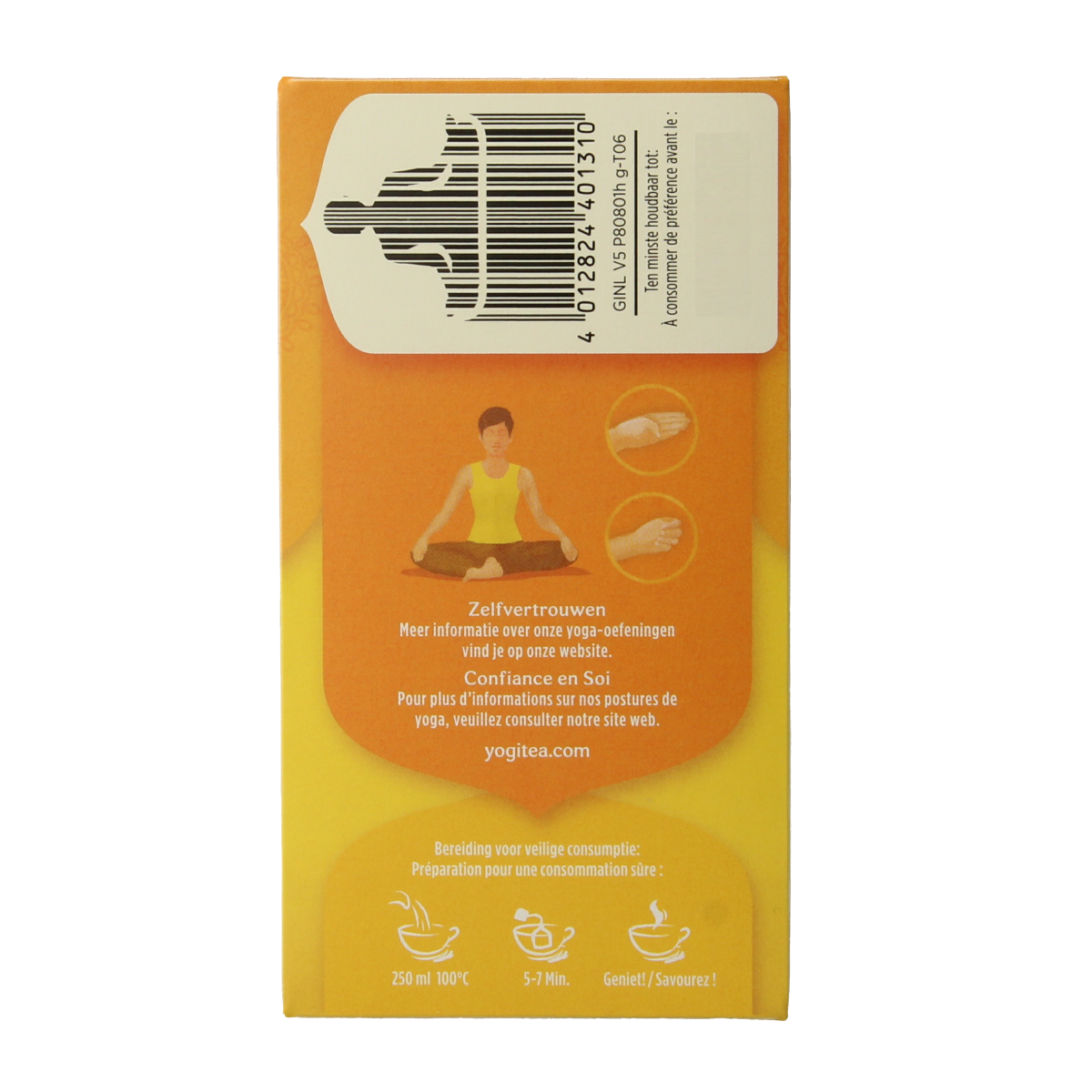 Yogi Tea Ginger Lemon Mint organic tea box with 17 tea bags, featuring fresh ginger, lemon, and mint flavor in biodegradable packaging.