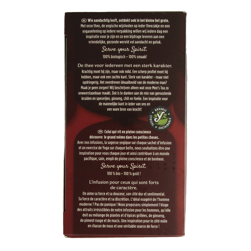 Yogi Tea Men's bio tea package with 17 tea bags, featuring natural herbal blend for men's wellness.