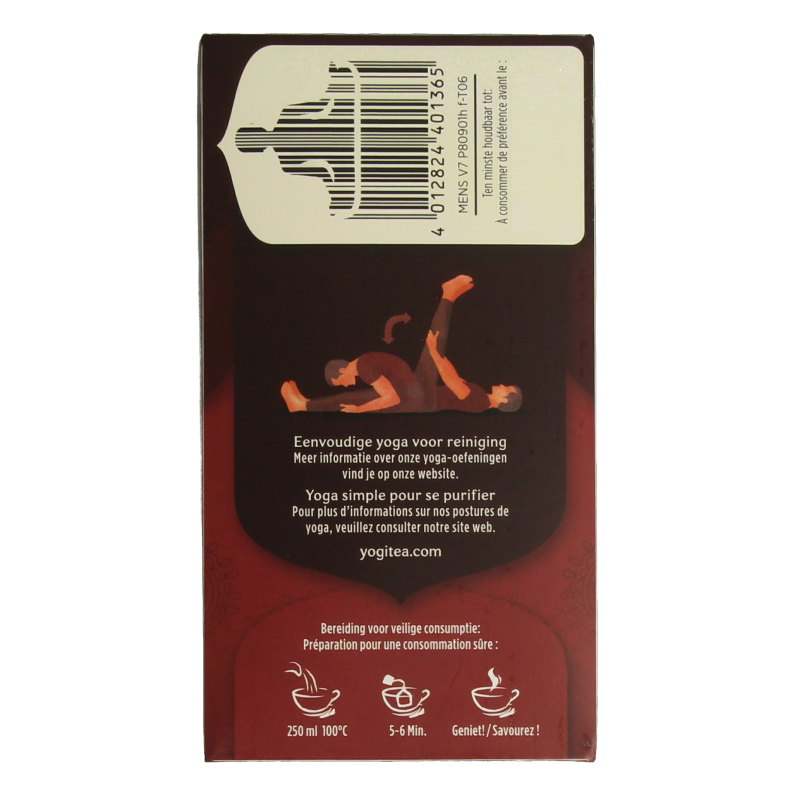Yogi Tea Men's bio tea box with 17 tea bags, natural herbal blend for men's wellness, in a colorful package.