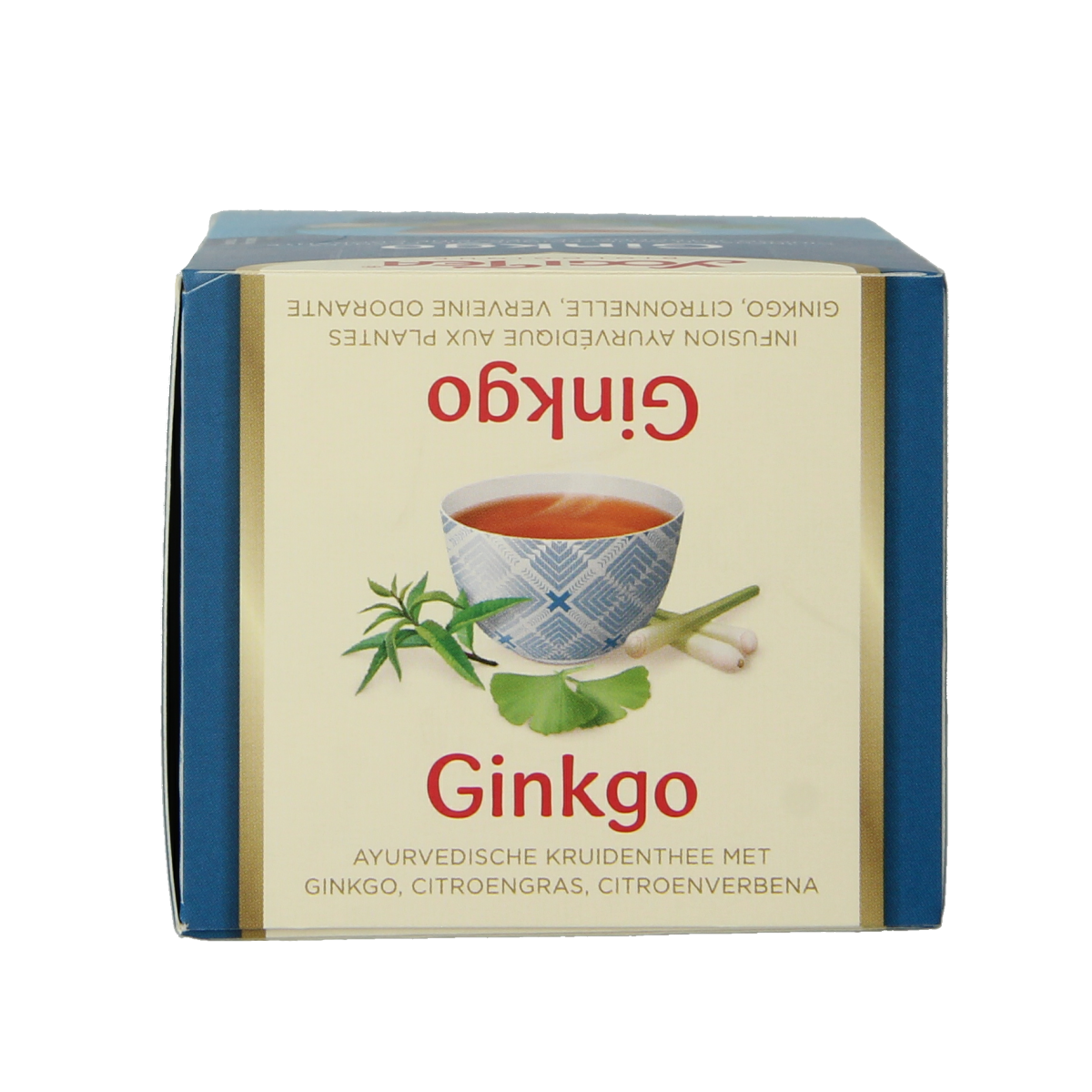 Yogi Tea Ginkgo bio herbal tea packets, 17-count, featuring natural Ginkgo flavor in individual tea sachets.