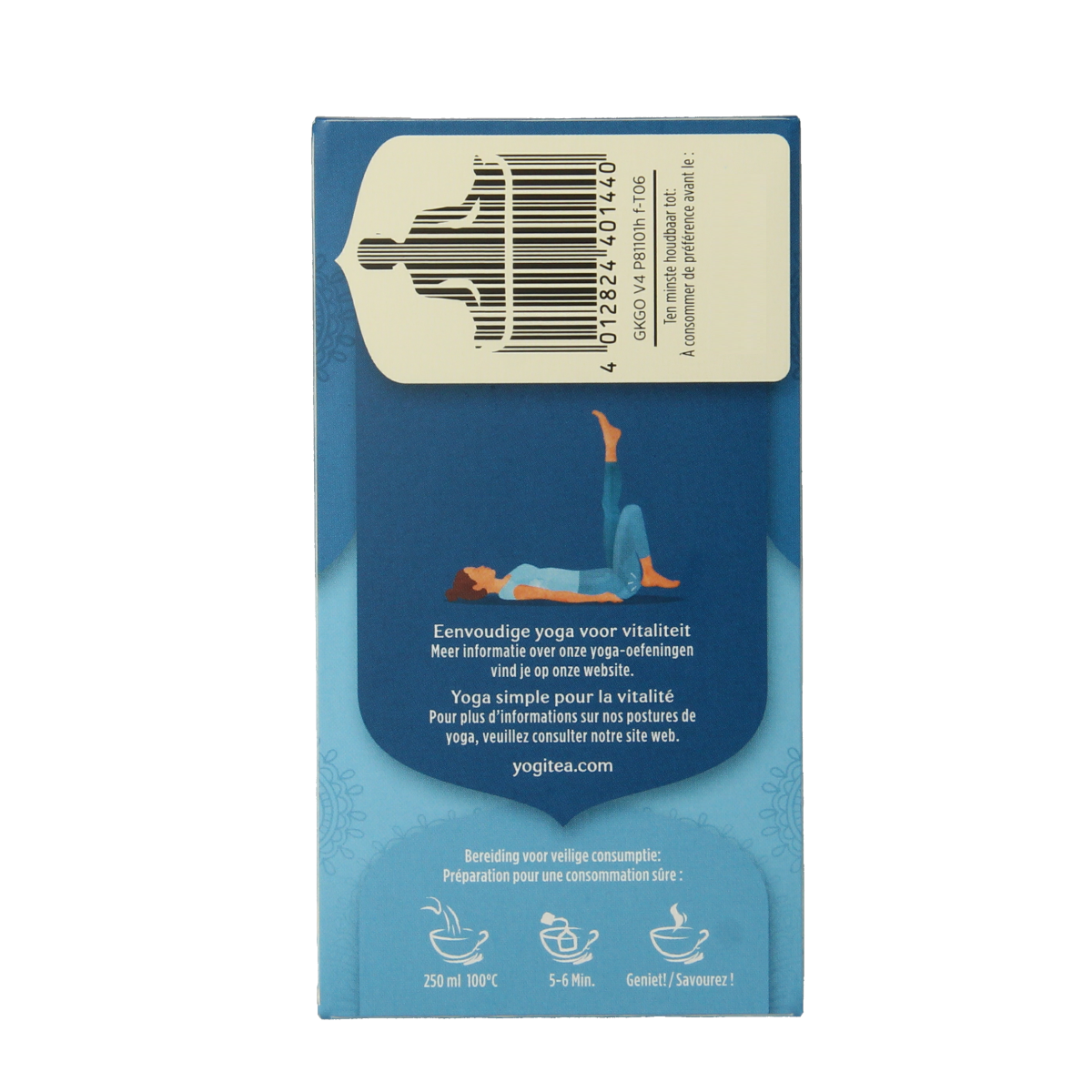 Organic Yogi Tea Ginkgo with 17 tea bags, featuring a box with Ginkgo leaves and tea branding, ideal for herbal tea lovers.