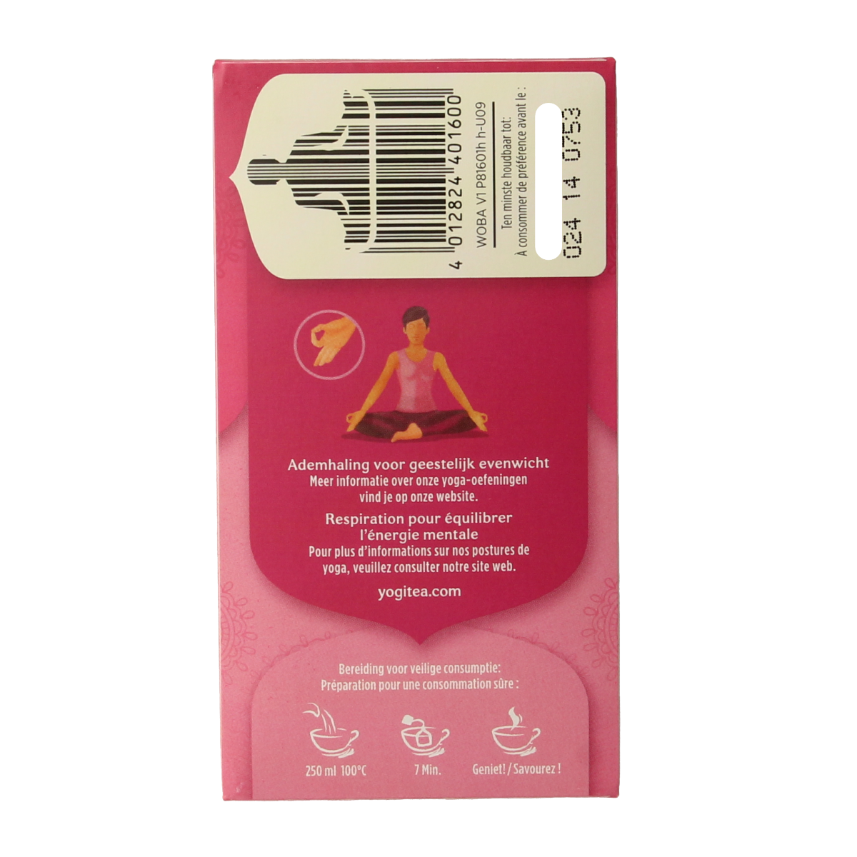 Yogi Tea Women's Balance Bio tea box with 17 organic tea bags, featuring natural herbal blend for wellness and relaxation.