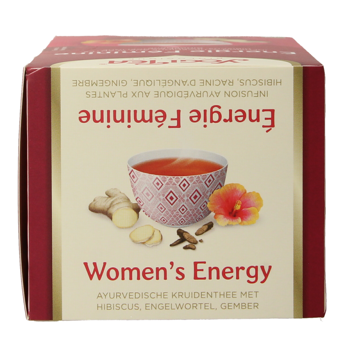 Yogi Tea Women's Energy bio tea bags box with 17 organic tea sachets, featuring herbal blend for natural energy.