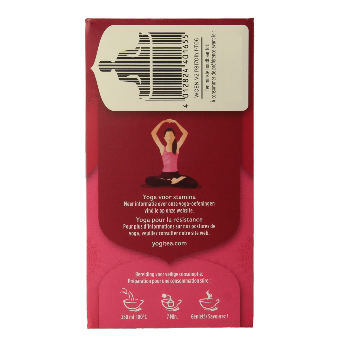 Yogi Tea Women's Energy Bio tea bags box with colorful packaging, promoting natural vitality and herbal wellness.
