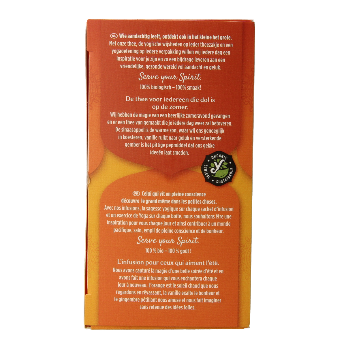 Yogi Tea Ginger Orange Vanilla organic tea packets, featuring vibrant packaging with ginger, orange, and vanilla flavors.