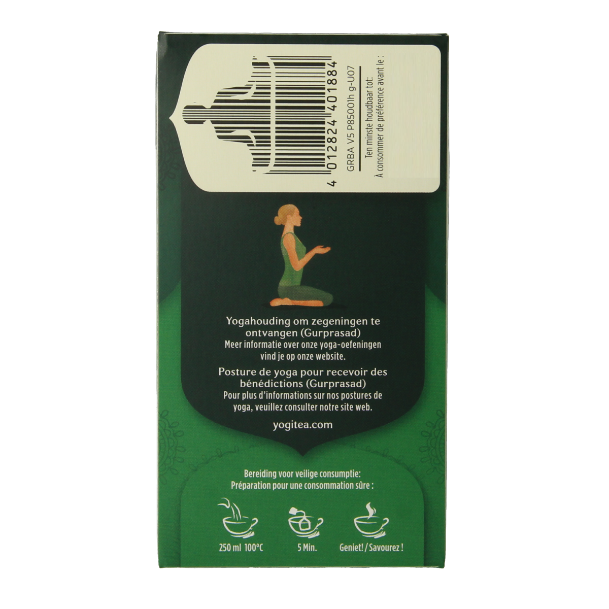 Yogi Tea Green Balance bio tea box with 17 tea bags, featuring natural green tea blend in eco-friendly packaging.