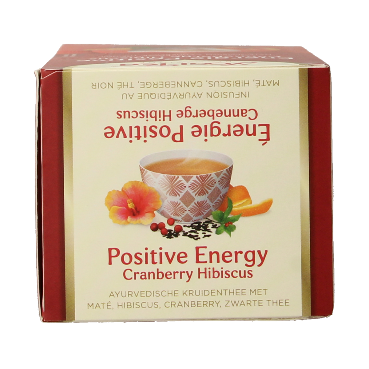 Yogi Tea Positive Energy bio tea box with 17 tea bags, featuring herbal tea packaging with green and white design.